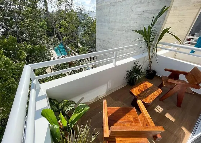 Serene Private Rooftop Jacuzzi Penthouse 2 Pools 5 Min To + Gym * Tulum
